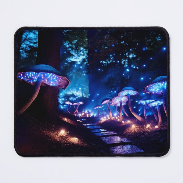 Item preview, Bioluminescent: Illuminated Electric Forest Dreamscape Magical Mushrooms designed and sold by Fantasy Masterpiece.