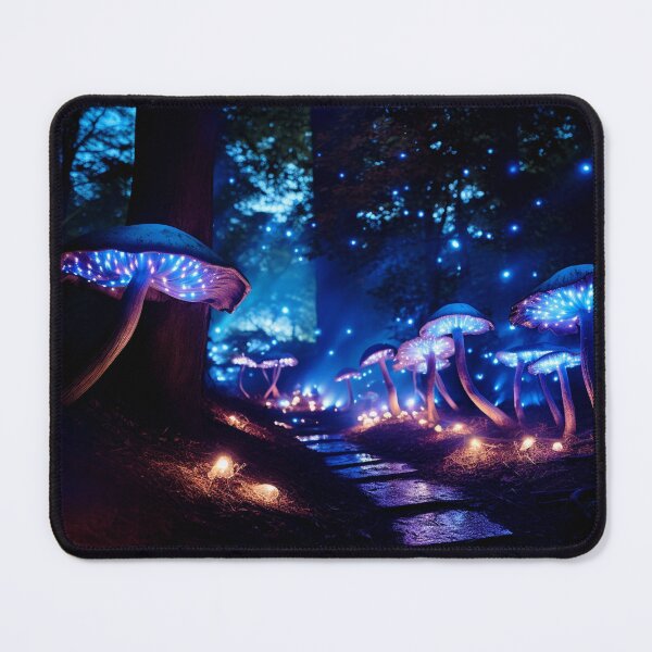 Item preview, Bioluminescent: Illuminated Electric Forest Dreamscape Magical Mushrooms designed and sold by Fantasy Masterpiece.