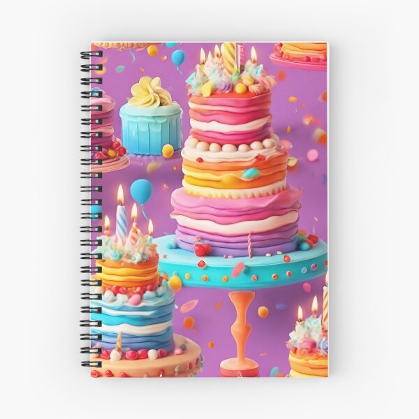 Item preview, Marvelous Colorful Birthday Cake Pattern  designed and sold by DigiDreamyArt.