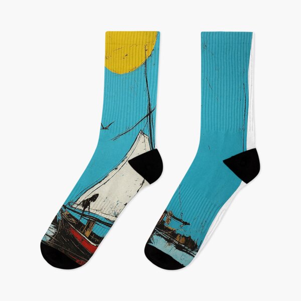 Item preview, Caspian lake colorful travel vintage graphics designed and sold by wonderfulpark.