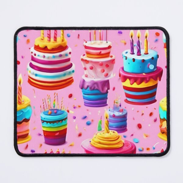 Item preview,   Marvelous Colorful Birthday Cake Pattern  designed and sold by DigiDreamyArt.