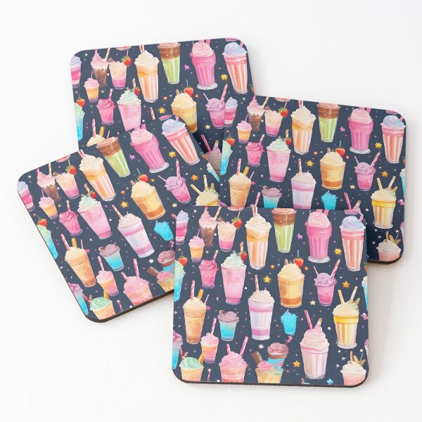 Item preview, Marvelous Colorful Milkshake Pattern  designed and sold by DigiDreamyArt.