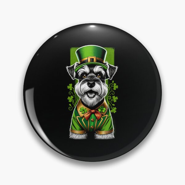 Item preview, Miniature Schnauzer Dog St Patrick's Day Irish Leprechaun Clover Shamrock designed and sold by JoelFox165.
