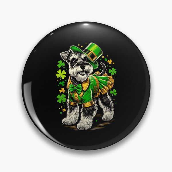 Item preview, Miniature Schnauzer Dog St Patrick's Day Irish Leprechaun Clover Shamrock designed and sold by JoelFox165.