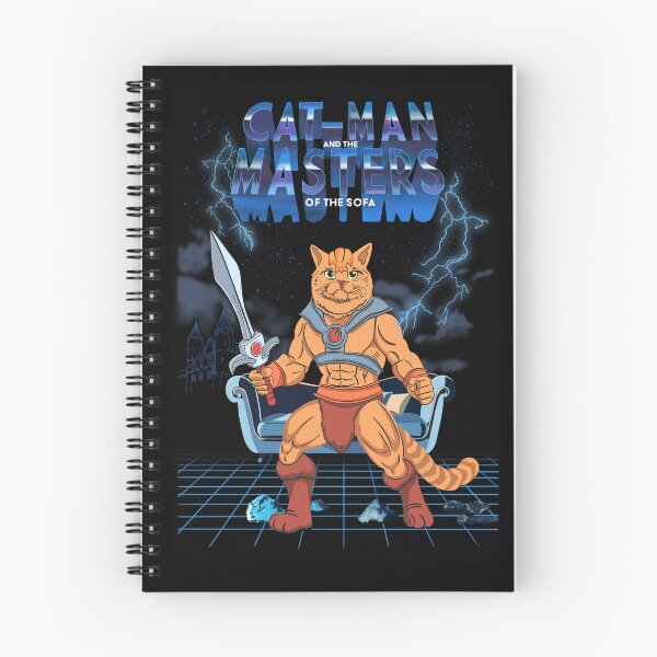 Item preview, "Cat-Man And The Masters Of The Sofa" Funny Humor illustration designed and sold by drawlinershop.