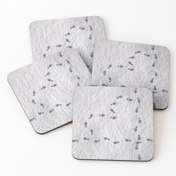 Item preview, Cute shoe footprint, shoe steps on a snow designed and sold by EMMonovi.