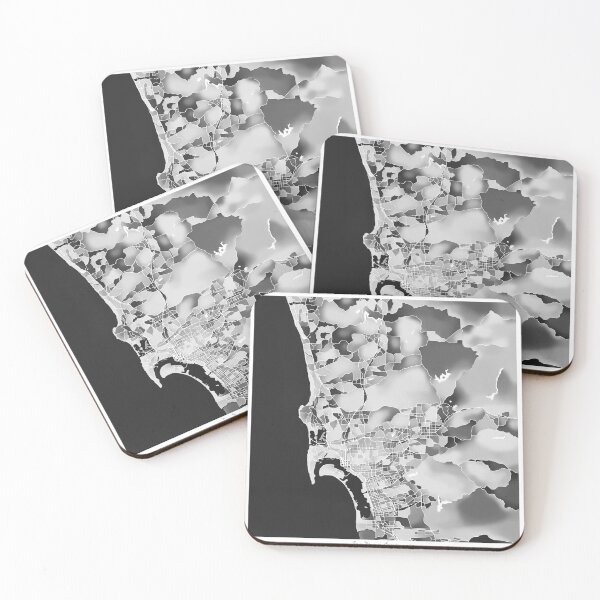 Item preview, San Diego California City Map - Black and White Monochrome designed and sold by StylishStacks.