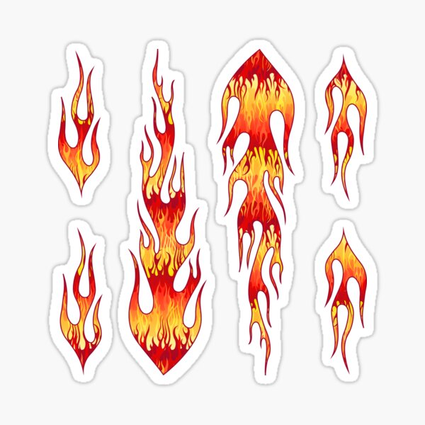 Hotrod Flames Fire Sticker