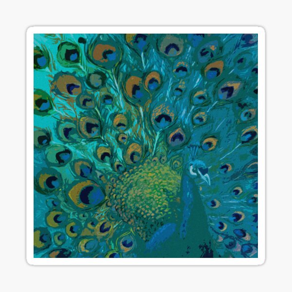 Item preview, Textured Peacock designed and sold by Nicola Morgan.
