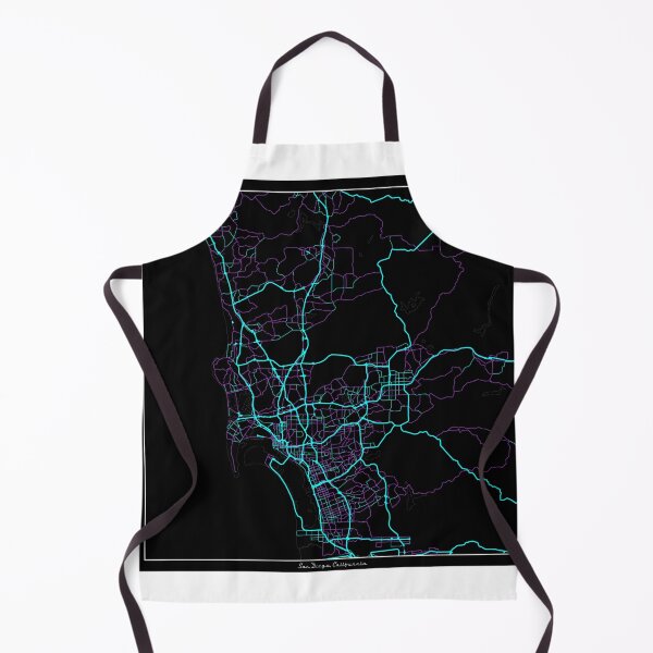 Item preview, San Diego California City Map - Neon Fantasy designed and sold by StylishStacks.