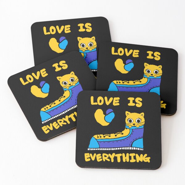 Item preview, love is everything, lovely cat designed and sold by zzzozzo.