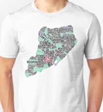 Staten Island New York Typographic Map Unisex T-Shirt