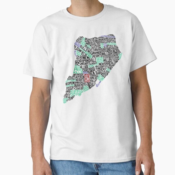 Item preview, Staten Island New York Typographic Map designed and sold by icoNYC.