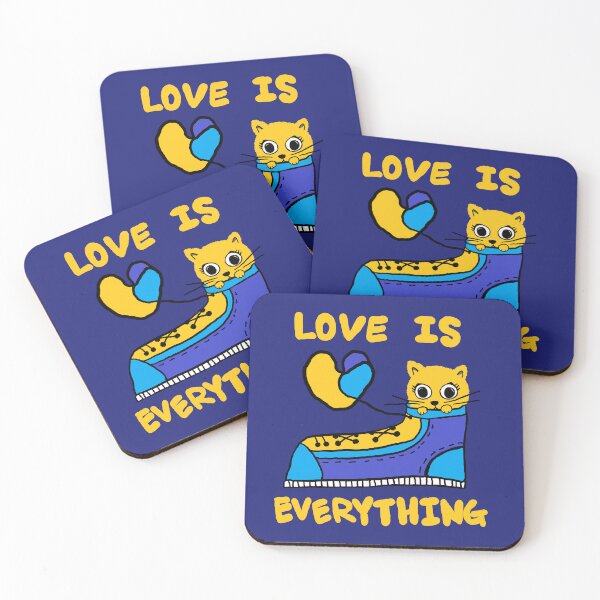 Item preview, love is everything, lovely cat designed and sold by zzzozzo.