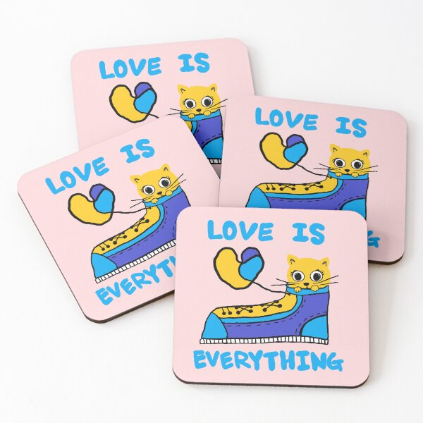 Item preview, love is everything, lovely cat designed and sold by zzzozzo.