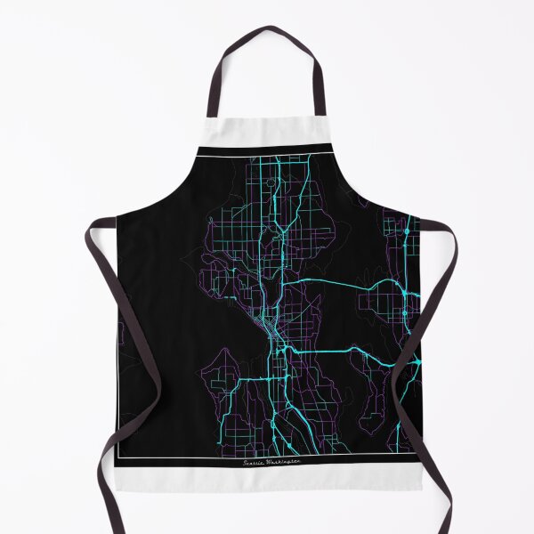 Item preview, Seattle Washington City Map - Neon Fantasy designed and sold by StylishStacks.