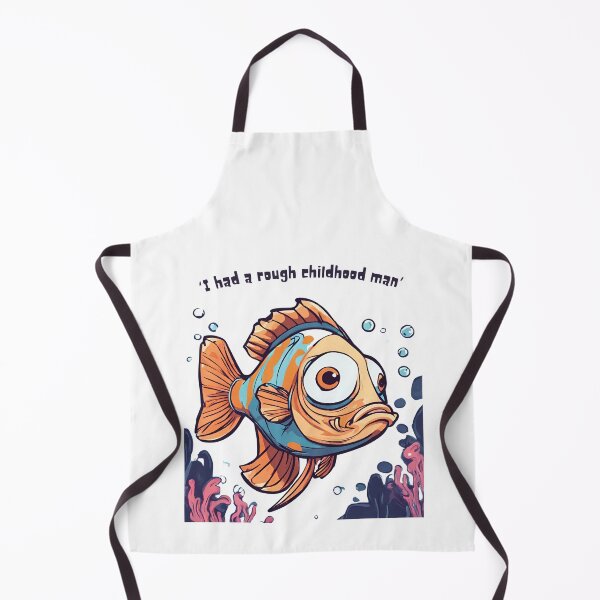 Item preview, I had a rough childhood man, Traumatised funny Clown Fish designed and sold by mkzmerch.