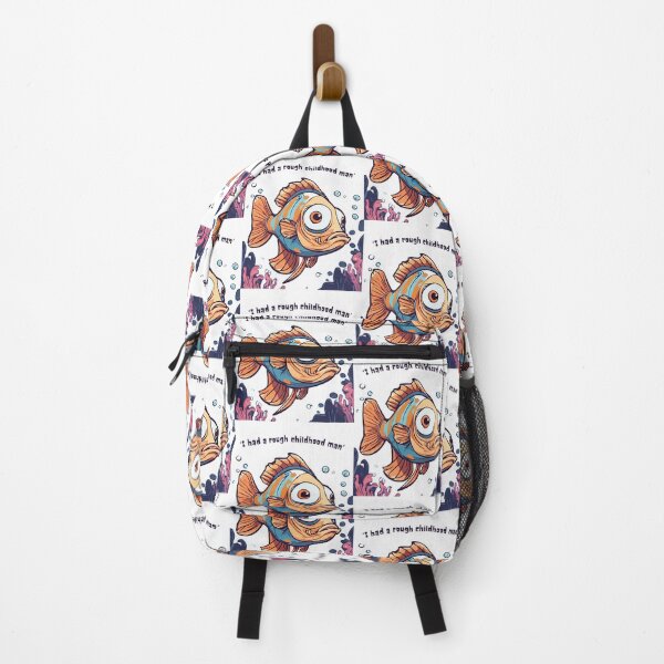 Item preview, I had a rough childhood man, Traumatised funny Clown Fish designed and sold by mkzmerch.