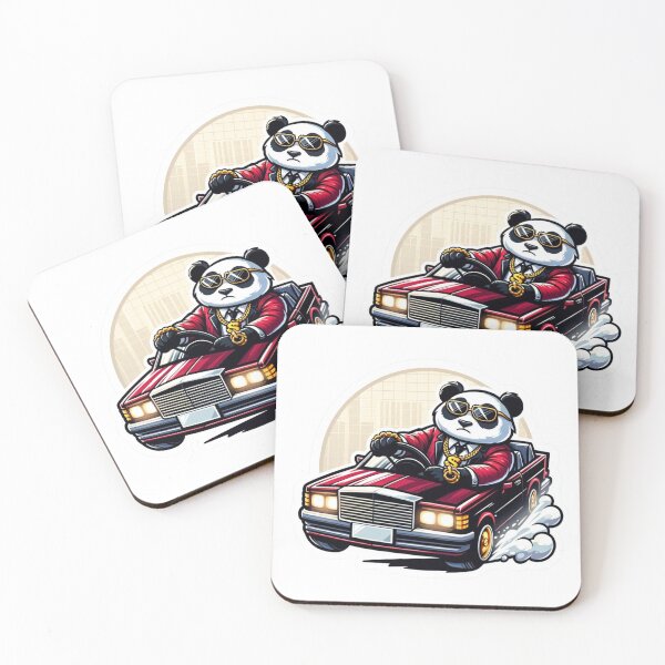 Item preview, Red Suit Panda Driving Sports Car Gangster designed and sold by Jesus Hell Carballo.