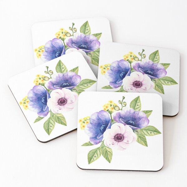 Artikelvorschau, Watercolor anemones bouquet entworfen und verkauft von tapilipa.
