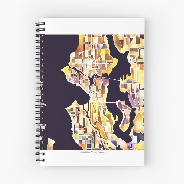 Item preview, Seattle Washington City Map - Golden Yellow designed and sold by StylishStacks.