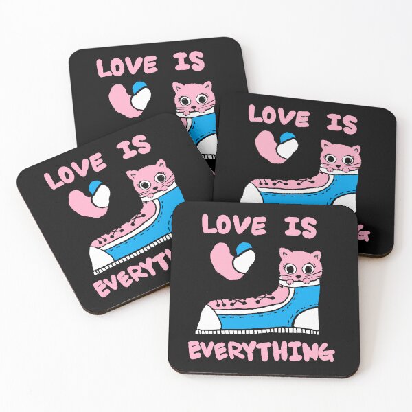 Item preview, love is everything, lovely cat designed and sold by zzzozzo.