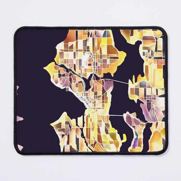 Item preview, Seattle Washington City Map - Golden Yellow designed and sold by StylishStacks.