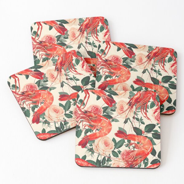 Item preview, Seaside Serenade: Shrimps and Roses Fusion designed and sold by PixelCatalyst.