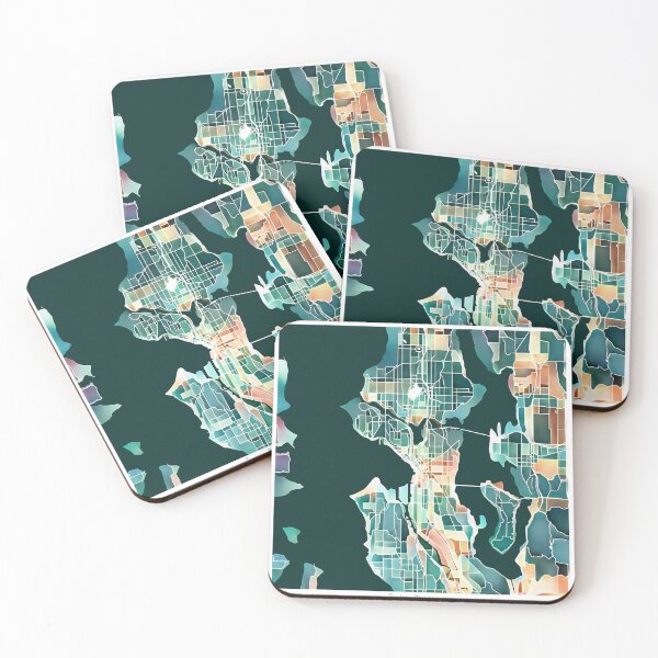 Item preview, Seattle Washington City Map - Lush Green designed and sold by StylishStacks.
