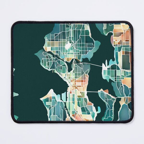 Item preview, Seattle Washington City Map - Lush Green designed and sold by StylishStacks.