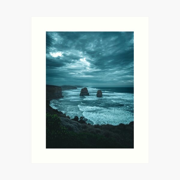 Item preview, Mysterious Twilight at the Twelve Apostles: Dramatic Photographic Print of the Great Ocean Road, Australia designed and sold by TRex-Landscapes.