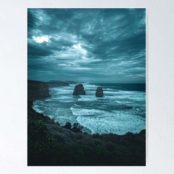 Item preview, Mysterious Twilight at the Twelve Apostles: Dramatic Photographic Print of the Great Ocean Road, Australia designed and sold by TRex-Landscapes.