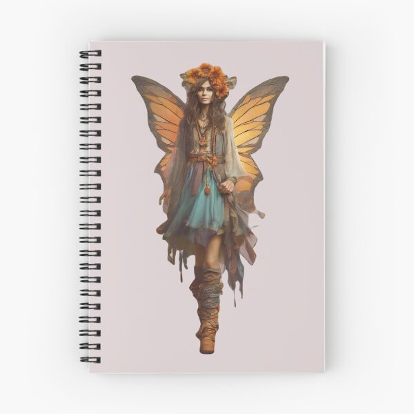 Item preview, A realistic-looking 70s bohemian fairy wearing funky boots designed and sold by kikinafashion.