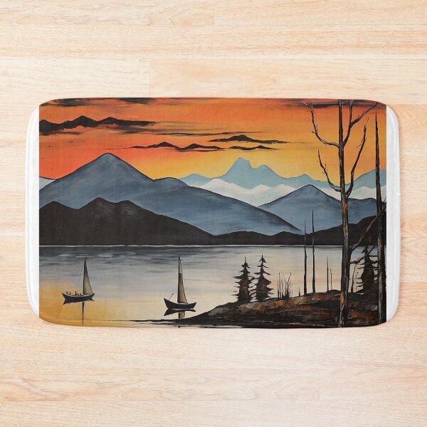 Item preview, Lake te anau colorful travel vintage graphics designed and sold by wonderfulpark.