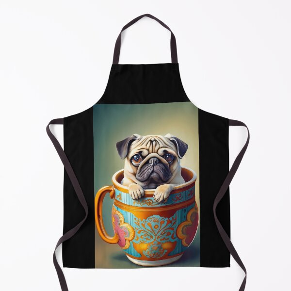Item preview, Pug in a Mug Magic: A Cute Digital Painting Delight designed and sold by EmeraldeaArt.