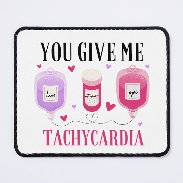 Item preview, You give me tachycardia funny nurse Valentines day designed and sold by Kawabijutsu21.