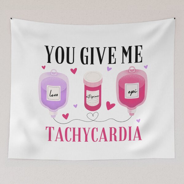 Item preview, You give me tachycardia funny nurse Valentines day  designed and sold by Kawabijutsu21.
