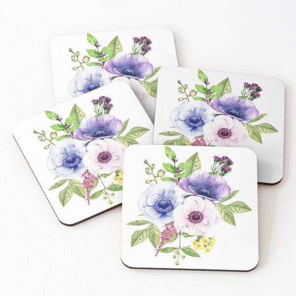 Artikelvorschau, Watercolor anemones bouquet entworfen und verkauft von tapilipa.