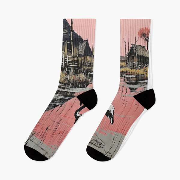 Item preview, Lake Nakuru colorful travel vintage graphics designed and sold by wonderfulpark.
