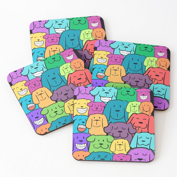 Item preview, Happy Colorful Dogs designed and sold by AnulaArt.