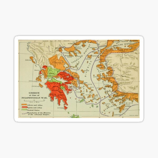 Item preview, Vintage Map of Ancient Greece (1904) designed and sold by BravuraMedia.