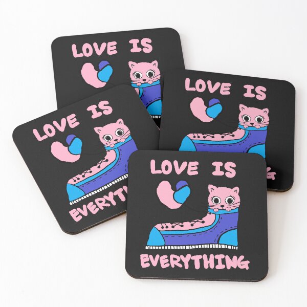 Item preview, love is everything, lovely cat designed and sold by zzzozzo.