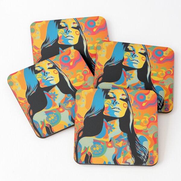 Item preview, Hippie Tattooed Woman Triptych 02 designed and sold by CoolMantras.