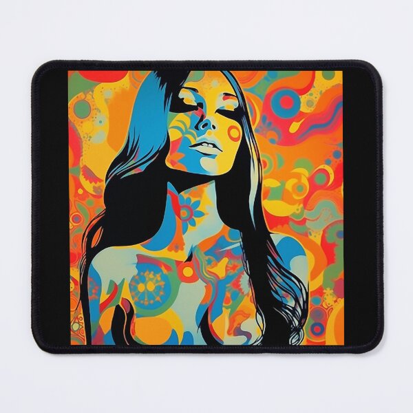 Item preview, Hippie Tattooed Woman Triptych 02 designed and sold by CoolMantras.