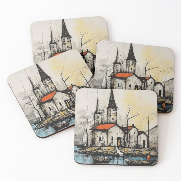 Item preview, Lake sevan colorful travel vintage graphics designed and sold by wonderfulpark.