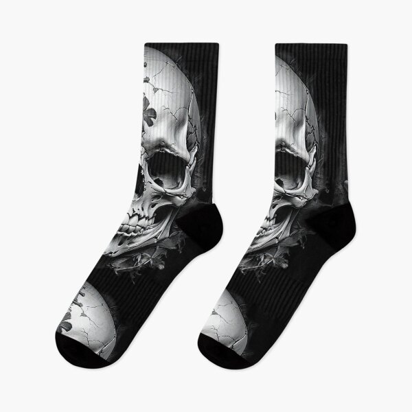 Item preview, Eternal Rest: Chiaroscuro Pirate Skull with Nature's Embrace designed and sold by ArtComixHaven.