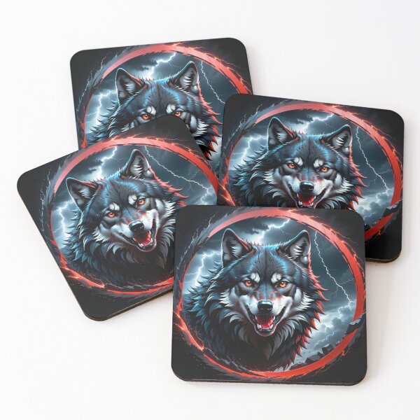 Item preview, BLACK WOLF - T SHIRT,MUG,FACEMASK. designed and sold by Eandbeyond.