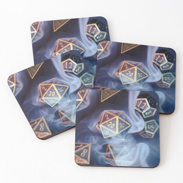 Item preview, Dungeons and Dragons dnd dice set: smoky metal dice set designed and sold by DungeonAtelier.