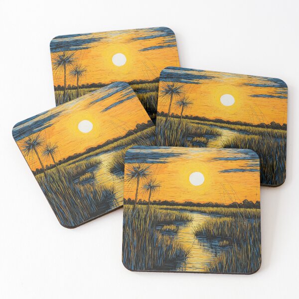 Item preview, Everglades colorful travel vintage graphics designed and sold by wonderfulpark.