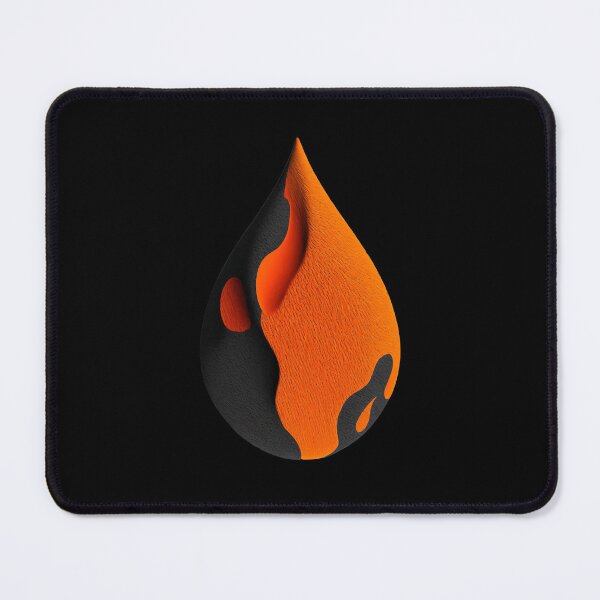 Item preview, Abstract Drop Aesthetic Orange Black Fabric designed and sold by Lelijo.